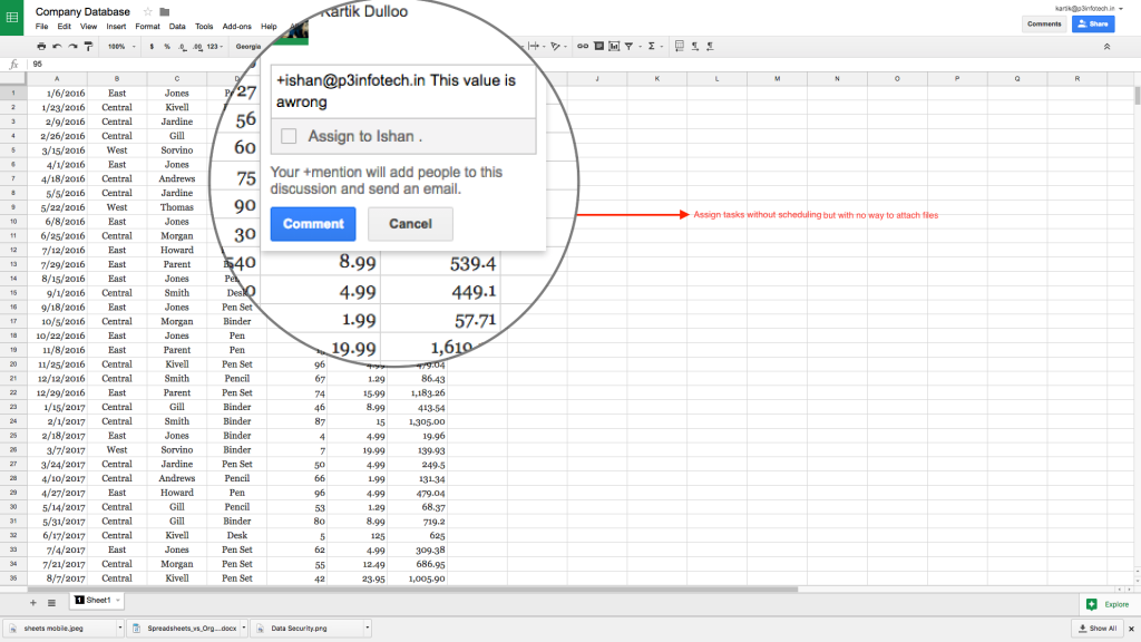 Google spreadsheets