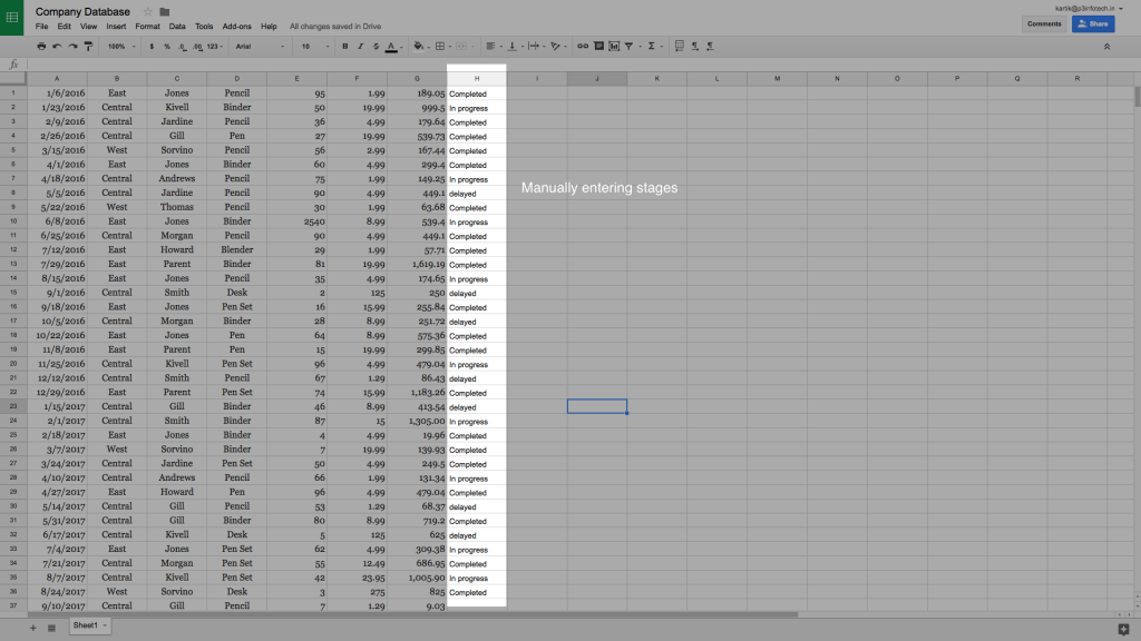 Google spreadsheets