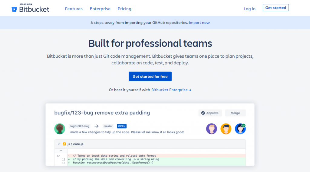 BitBucket Code Repository for Professional Teams